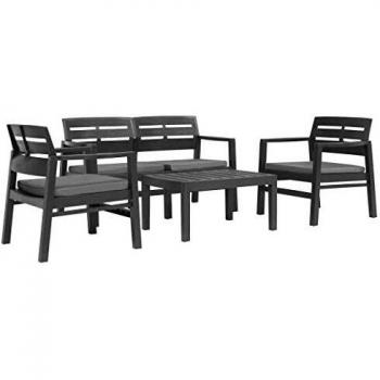 Anthrazitfarbenes Gartenmöbel-Set 4-teilig von vidaXL