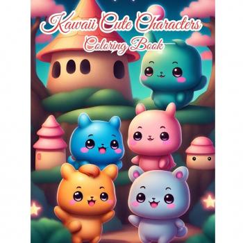 Kawaii Cute Characters Coloring Book