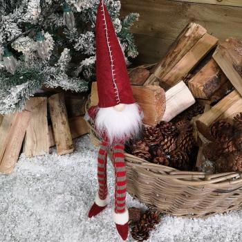 Cuddly Red Sitting Santa Gonk Indoor Christmas Decoration