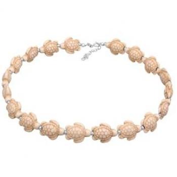 Elli Choker Halskette Howlith Schildkröte 925 Sterling Silber