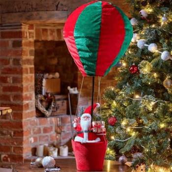 80 cm Santa’s Red & Green Hot Air Balloons