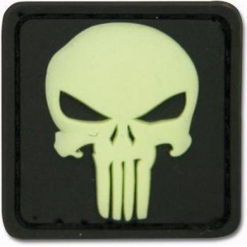 Patch Punisher Crâne 3D Luminescent