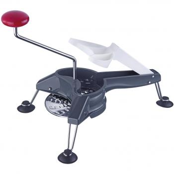 Westmark 3‑Klingen Gemüseschneider – Edelstahl – Anthrazit/Silber/Rot