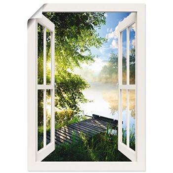 Leinwandbild »Fensterblick Angelsteg«