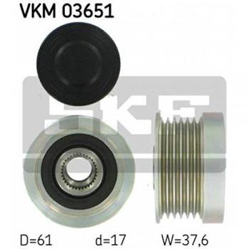 Poulie roue libre d'alternateur 37,6 mm SKF VKM 03651