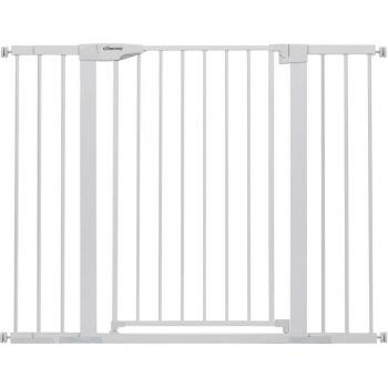 Cancelletto di sicurezza espandibile Cancelletto per scale Chiusura facilitata per cagnolino H.91 cm L.75-124 cm bianco lbtn