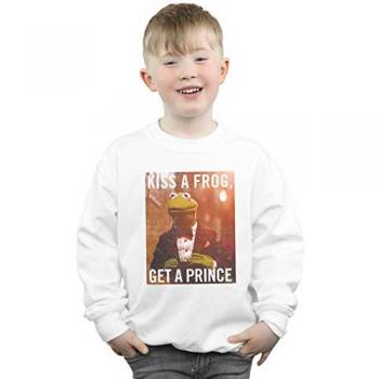 Hoodie Disney Boys Les Muppets : Baiser à la Grenouille, Prince en Devenir – Blanc (9-11 ans)