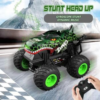 Voiture tout-terrain télécommandée 4WD avec lumières LED, radio 2.4G, jouet pour garçon