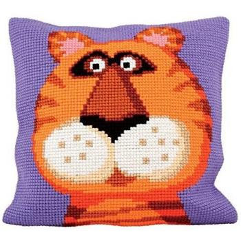 Terence Tiger Plush Patchwork Cushion Set