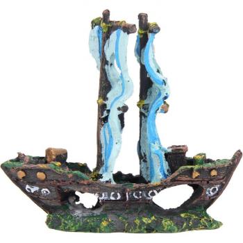 Fish Tank Shipwreck Resin Decoration