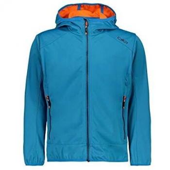 CMP Softshell-Jacke für Jungen, feste Kapuze, hellblau, 110 cm