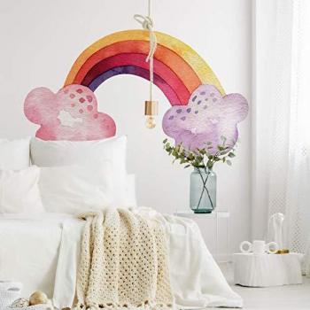 Regenbogen Wolken Wandtattoo (1 St), selbstklebend, entfernbar