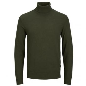 Jack & Jones Einfarbiger Rollkragenpullover Kombu Grün