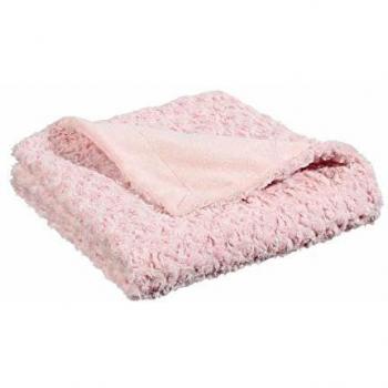 Plaid fourrure bouclée rose 120x160 cm