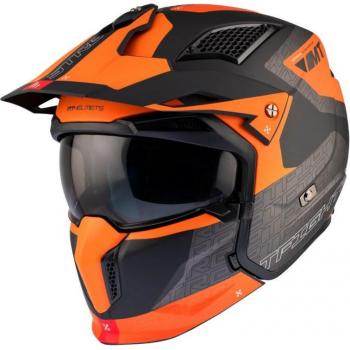 Casco de Aventura MT Streetfighter Totem Gris‑Naranja XXL