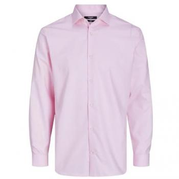 Langarmhemd JACK & JONES JPRBLAPARKER SHIRT L/S, Herren, Gr. XS, N-Gr, rosa (pink nectar)