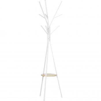 Perchero Metálico para Ropa y Bolsas HOMCOM 9 Ganchos Estante 45x45x180cm