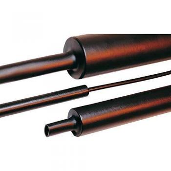 Gaine 140 mm Thermo‑rétractable Hellermann Tyton MU47‑140/42‑PO‑X‑BK Noir