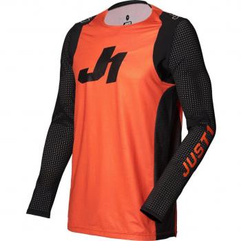 Maglia Just1 J-Flex per Motocross Giovanile Nero Arancione M
