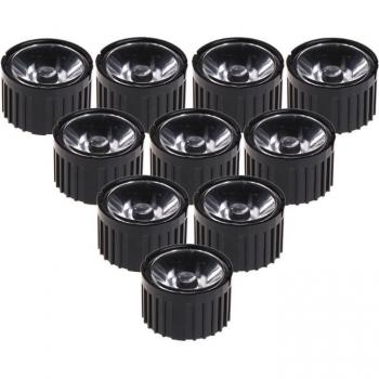 10 Pcs Multi-Angle Lens Reflector Collimator with Holder for 1-5W LED L69A