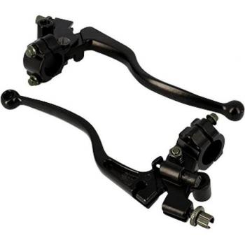 Kit double levier frein alu noir, contacteur de sécurité, trou pour fixation
