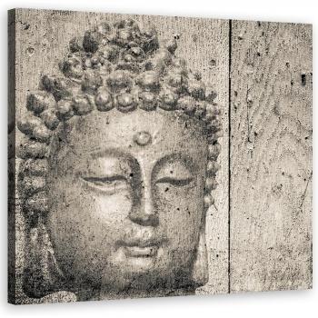 Peinture Buddha Grise sur Toile
