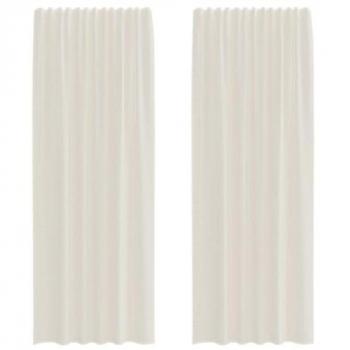 Tende a pannello voilé con linguetta crema – set da 2