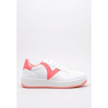 Mocasines Victoria Madrid en rosa, efecto piel y neón para dama