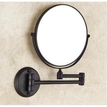 Tuqiu 8-Inch Gold Folding Cosmetic Mirror with 3X/1X Magnification