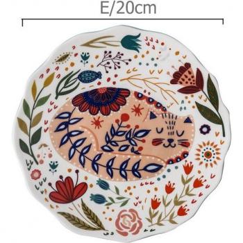 8-Inch Round Cat Plate