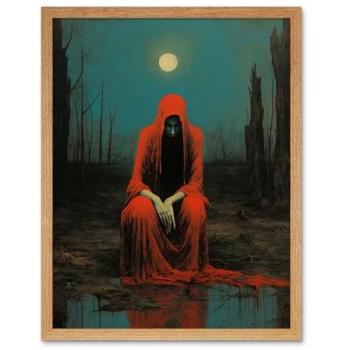 Lunar Artery8 Red Cloak Art Poster