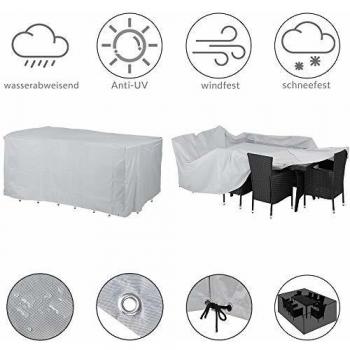 Sitzgarnitur Abdeckung Silber 308x138x89cm