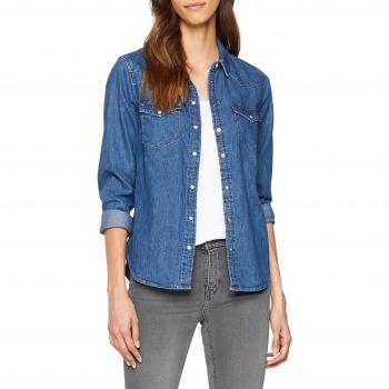Levi's Última Camisa Vaquera Occidental, Blusa Mujer, Azul (Livin' Large 0001), X-Small