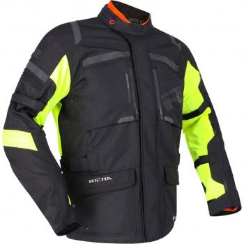 Chaqueta Richa Brutus Textil Impermeable Moto Negro-Amarillo XL