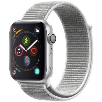 Apple Watch Series 4 44mm Aluminium Argent avec Bracelet Sport (GPS)