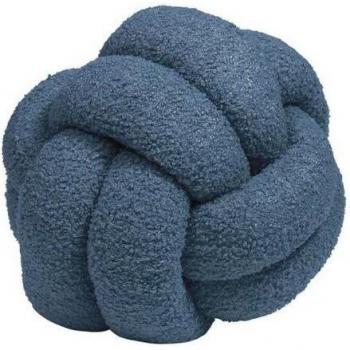 Furn Loop One-Size Silver Knotted Fleece Pillow