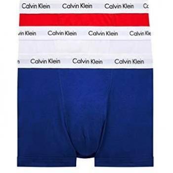 Calvin Klein Multicolor Men's 3-Pack Trunks, Cotton Stretch