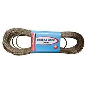 Corde à linge en acier plastifié 20m