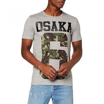 Camiseta de Hombre Superdry Osaka, Gris (Grey Grit Qog), XXL