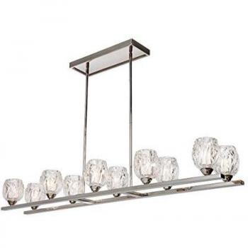 Rubin Ceiling Island Chandelier Pendant Bar Light Polished Nickel, G9