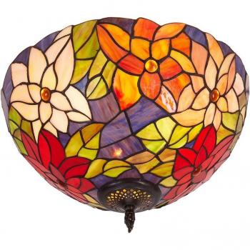 Viro Lámpara de techo Güell – Rojo hierro, 60 W, 40 × 25 × 40 cm