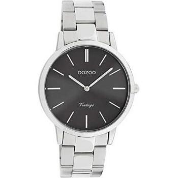 Reloj Oozoo mujer 38 mm correa eslabones gris/plateado