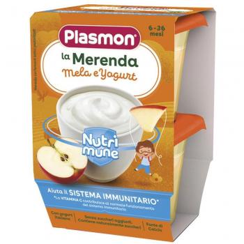 PLASMON LA MERENDA DEI BAMBINI SAPORI DI NATURA MELA YOGURTASETTICO 2 X 120 G