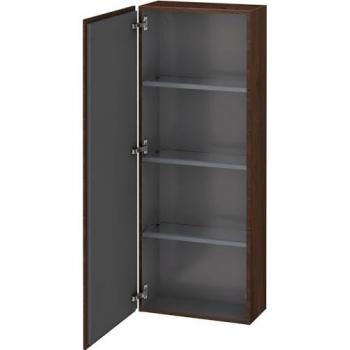 Armoire Duravit L-Cube 50x24.3x132cm, porte à gauche, en noyer brossé