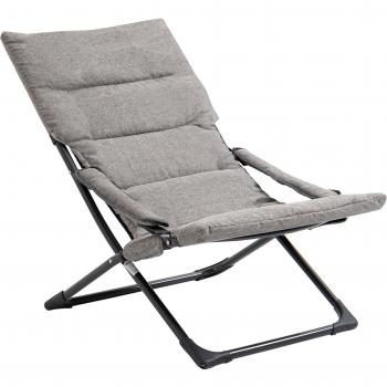 Silla de Camping Portátil Outsunny con Cojín Extraíble Gris