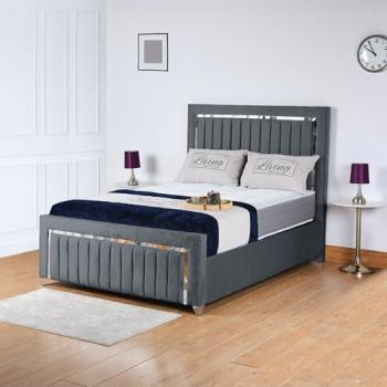 UK Ambassador 48″ Beige Slatted Base Bed Frame – Small Double