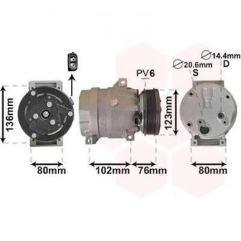 Compresseur de climatisation pour Renault Trafic 2 VAN WEZEL 4300K069