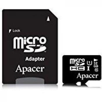 Tarjeta De Memoria Apacer 32Gb Microsd Hc Uhs 1 Con Adaptador Clase 10/80Mbs