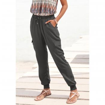 Viskose-Schlupfhose Lascana Damen, grün, Größe 36