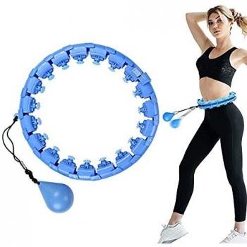 Nome 4: Hula Hoop per principianti, bambini e adulti, con pneumatici blu e 24 nodi rimovibili